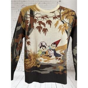 OTGW Over the Garden Wall Wirt & Greg Sweater Sz S Mens Woods Scene Intarsia Fun